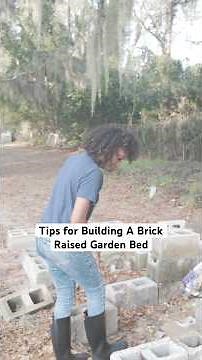 The Best Way to Build a Brick Raised Garden Bed! #gardening #raisedbedgarden #tips
