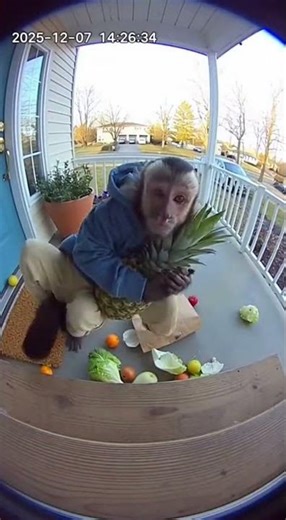Monkey Grocery Disaster Caught on Camera
