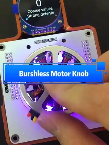 Please turn up the volume! 🔊 Very satisfying knob click done by @kawashimaken (IG). #pcb #pcbway #rgb #led #bldc #arduino #esp32 #motor