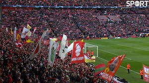 You'll Never Walk Alone at Anfield. 🏟🎶 Both sets of fans on their feet ahead of kick-off! #LIVVIL #UCL | Virgin Media Sport