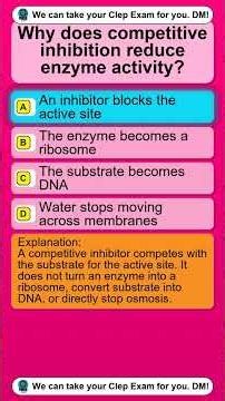 CLEP Biology Enzymes