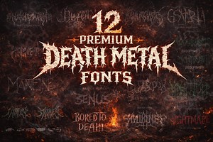 12  Premium Death Metal Fonts for Your Dark Designs, Black Metal Font, Death Metal Font Otf, Ttf File Format - Etsy