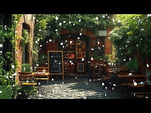 A Quiet Spring Morning 🌸 Coffee, Smooth Jazz & Falling Petals