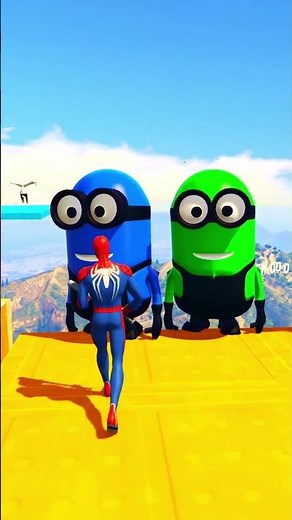 GTA 5 Epic Water Ragdolls | Spider-Man Jumps / Fails ep.588 #shorts