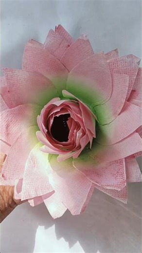 lotus 🪷 tissue paper flower#shorts#diy#craft#tissuepaperflower#craftboxbygowri