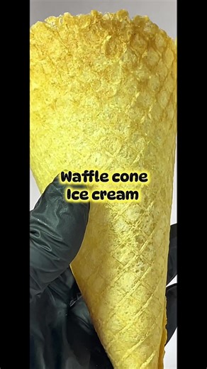 Delicious Waffle Cone with Creamy Filling