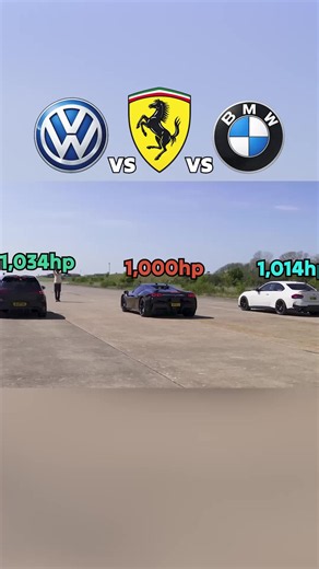 1,014hp BMW M240i vs 1,034hp VW Golf R vs Ferrari SF90! 🔥😱 | volkswagen golf r