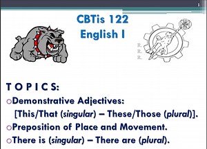 E N G L I S H I (1st Semester):