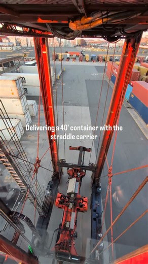 The Machine Operator | Let's deliver a 40' container with a straddle carrier @trucker_gang #ila #fyp #pov #straddlecarrier #bluecollar ilwu themachineoperator | Instagram