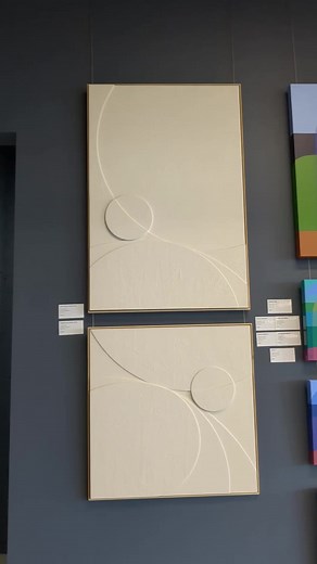 The minimalistic texture of these layered works are mesmerising 💕✨ . . . 📍Melbourne & ONLINE #artloversaustralia #art #artlovers #artgallery #whatsoninmelbourne #whatsonmelbourne #melbourne #gallery | Art Lovers Australia