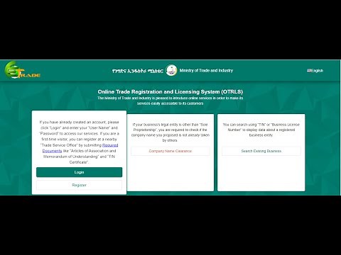 Basic steps of Online Trade Registration and Licensing System, #OTRLS Ministry of Trade and Industry