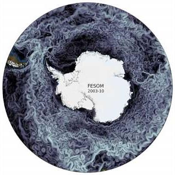 FESOM currents around Antarctica