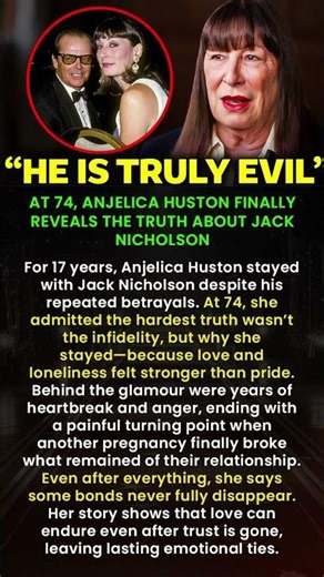 At 74, Anjelica Huston Finally Reveals the Truth About Jack Nicholson #shorts