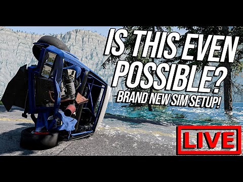 Trying To Complete This Insane BeamNG Flood Map Using My Brand New Sim Setup!