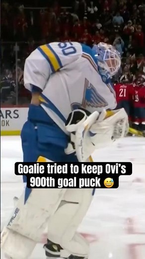 Binnington got caught stealing Ovi's puck 😭