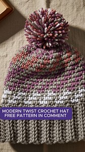 Designed for a modern look with handmade warmth the Modern Twist Crochet Hat Pattern feels confident and relaxed. Read full pattern in comment #crochet | Crochet & Knitting Patterns Here