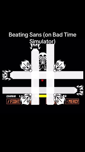 Beating Sans in Bad Time Simulator with CapCut Effects