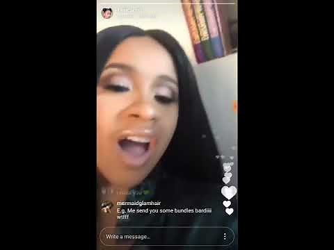 CARDI B MOANS FOR OFFSET WHILE LIVE ON INSTAGRAM!!