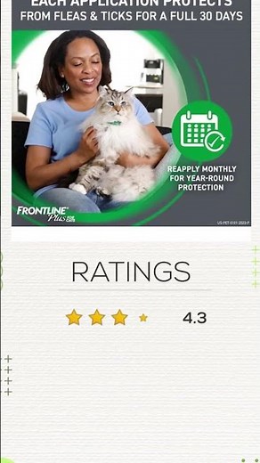 🐾 Frontline Plus for Cats & Kittens (6 Doses) – Trusted Flea & Tick Protection! #PetLoversUSA #Cat
