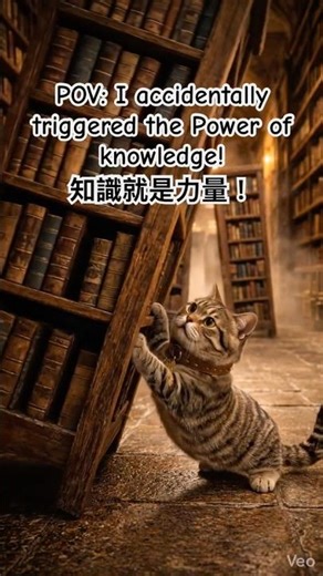 This Cat Accidentally Wrecked the Library! #funnyanimals #kitty #Magic Goes Wrong!