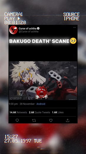 BAKUGO DEATH' SCANE 🥺 #myheroacademia #shorts #deku