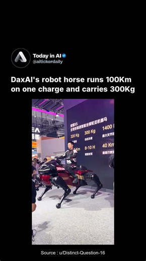 How Daxai's Robot Horse Carries 300 Kg and Runs 100 Km on One Charge