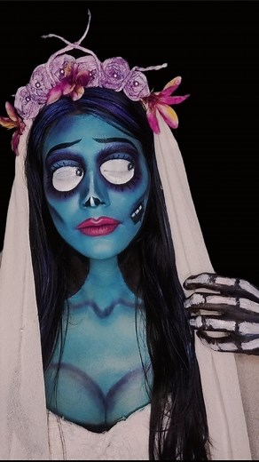 🙋🏻‍♀️CRAZY💁🏻‍♀️•illusion• |• sfx• | •Beauty•|•makeup•|face paint | Corpse bride 🖌️🎨 Emily corpse bride makeup tutorial #makeup #art #makeuptutorial #reels #viral #makeupreels #facebook #makeupreels... | Instagram