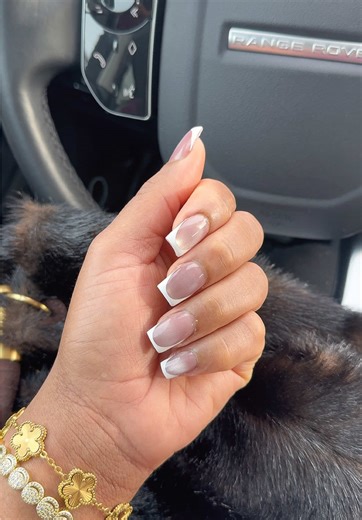 Short Cat-eye French Tip #frenchtipnails #cateyenail #nailvlog | French Tips Nails