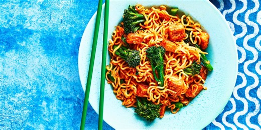 This 5-ingredient crispy tofu noodle recipe is on the table in just 30min