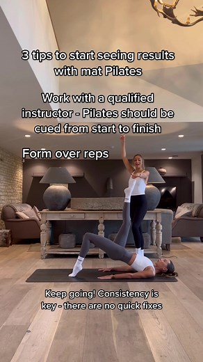 Start doing pilates and keep doing pilates. There is so quick fix, however with the right instructor and the right form you WILL feel and see the results. Consistency is key and invest in taking online classes with a certified instructor who will cue all movements and breathe to ensure you are working your body in the correct way. #pilates #pilatesinstructor #pilatestips #pilatesforeverybody #pilateslovers #pilatesresults #pilatesrehab