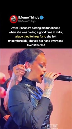 rihanna experiences an earring malfunction in india and the internet reacts to her response #rihanna