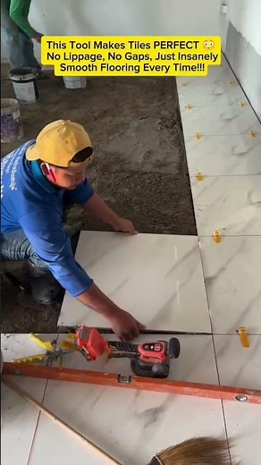 This Tile Leveling Tool Is INSANE 😱 Perfectly Flat Floors in Seconds #ASMR #Tools #Flooring
