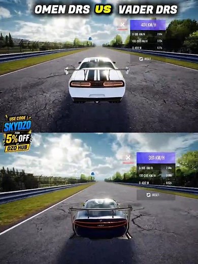Drive zone online Omen DRS vs Vader DRS Top Speed Drive Zone Online