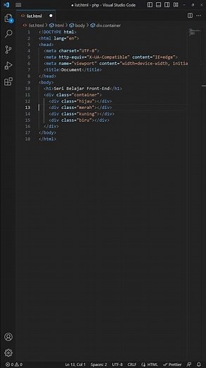 Cara Menggeser Posisi Kode Pada Visual Studio Code
