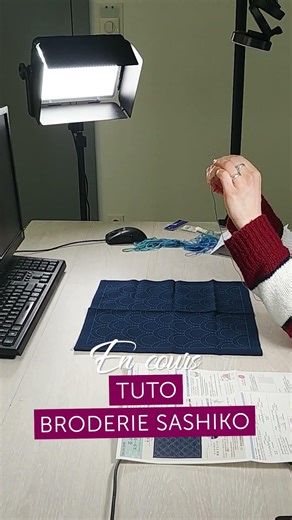 Dans les coulisses de Bergère de France : Tuto broderie Sashiko #shorts