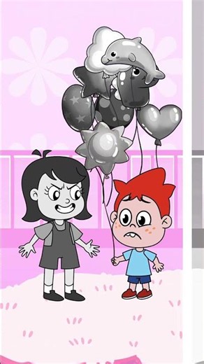 Siblings Color Adventure! 🩷 Pick Your Color! 🖤#kids #challenge