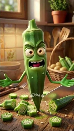 Talking Lady Finger’s Healthy Secret 🥬😂 | AI Talking Objects #shorts