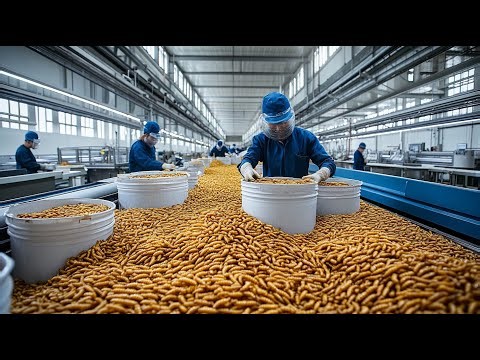 Inside the Mealworm Factory 🐛 | How Millions Are Grown and Turned Into Protein Products
