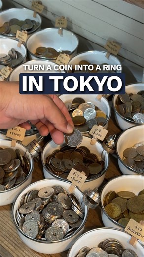 You can turn a Japanese coin into a ring? YES PLEASE. It’s always more meaningful when you make your own souvenir and in Tokyo, you can forge a real vintage coin into a ring yourself. There are over 10,000 coins from more than 50 countries to choose from. You can pick your birth year, favourite country… and obviously, I went with a Japanese coin! You punch a hole, heat it, and shape it step by step until a piece of currency transforms into something you can wear every day. You can even turn the 