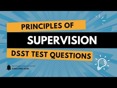 Principles of Supervision DANTES DSST Test Practice Questions