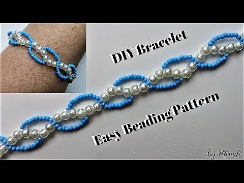 Beaded bracelet Easy beading tutorial Diy bracelet simple beading pattern