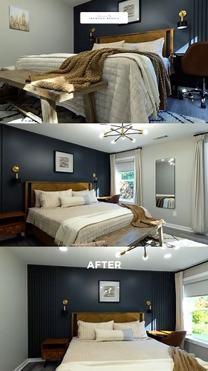 Swipe to see the magic ✨ This Airbnb bedroom went from basic to breathtaking with a full design transformation❤️ From custom furnishings to layered textures and mood lighting, every inch was thoughtfully curated to create a space that feels luxurious, inviting, and guest-ready. The goal? A stay that feels like a boutique hotel—with comfort, style, and functionality at its heart. Tell us—would you book a night here? 👀👇 (interior designers atlanta, interior design, bathroom remodel atlanta, bath