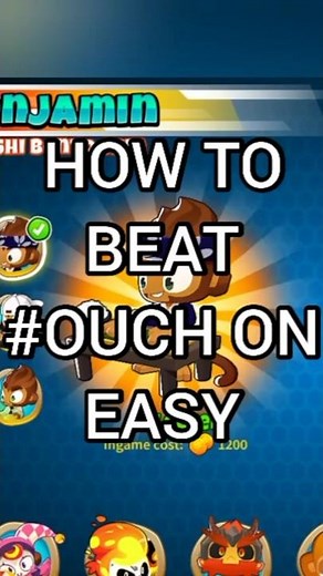 How To Beat #OUCH On Easy | Bloons TD 6 meme #bloonstd6 #btd6 #btd6challenge
