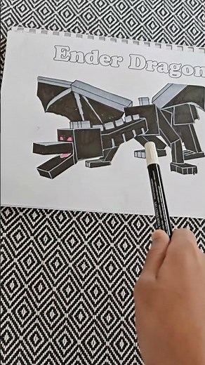 Ender Dragon magic!! coloring is fun with Minecraft pages #minecraft #coloringbook #coloring