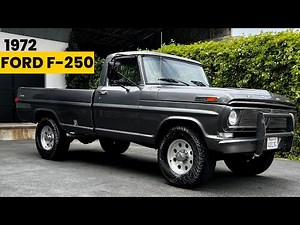 1972 Ford F 250 Custom - Cold Start, Walk Around, Engine Rev, Side street & highway drive in the USA