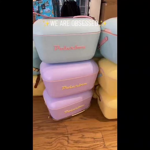 Polarbox Retro Coolerbox Polarbox 12 litre beach cool box Here comes the mini beach cooler of the hour. Their retro design in pastel colours is perfect for fashionistas. Its available in 2 sizes 12 litres and 20 litre the perfect size to accompany you on beach days, picnics and swimming pool visits with friends. It is lightweight and easy to carry thanks to the adjustable handles, side buckles and removable lid. Capacity: The pastel cool box has a capacity of 12 litres or 20 litres . It keeps th