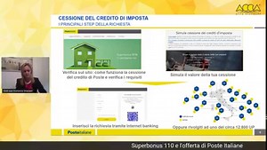Superbonus 110: analisi dell'offerta di Poste Italiane per la cessione del credito. L'ing. Nicola Furcolo ospita Poste Italiane (dott.ssa Costanza Graziani) che illustrerà modalità operative e condizioni economiche | ACCA software