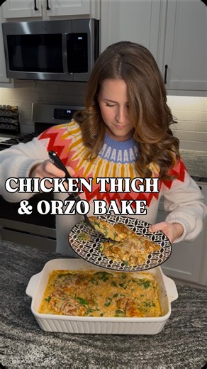 Cooking With Murph | Tonight i grabbed a casserole dish and created this beauty😋🤌🏼 Chicken Thigh & Orzo Bake full recipe below: Ingredients 5 boneless,... | Instagram