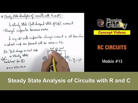 Class 12 Physics | RC Circuits | #13 Steady State Analysis of Circuits with R and C | For JEE & NEET