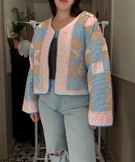Vintage Patchwork Quilt Jacket - Etsy